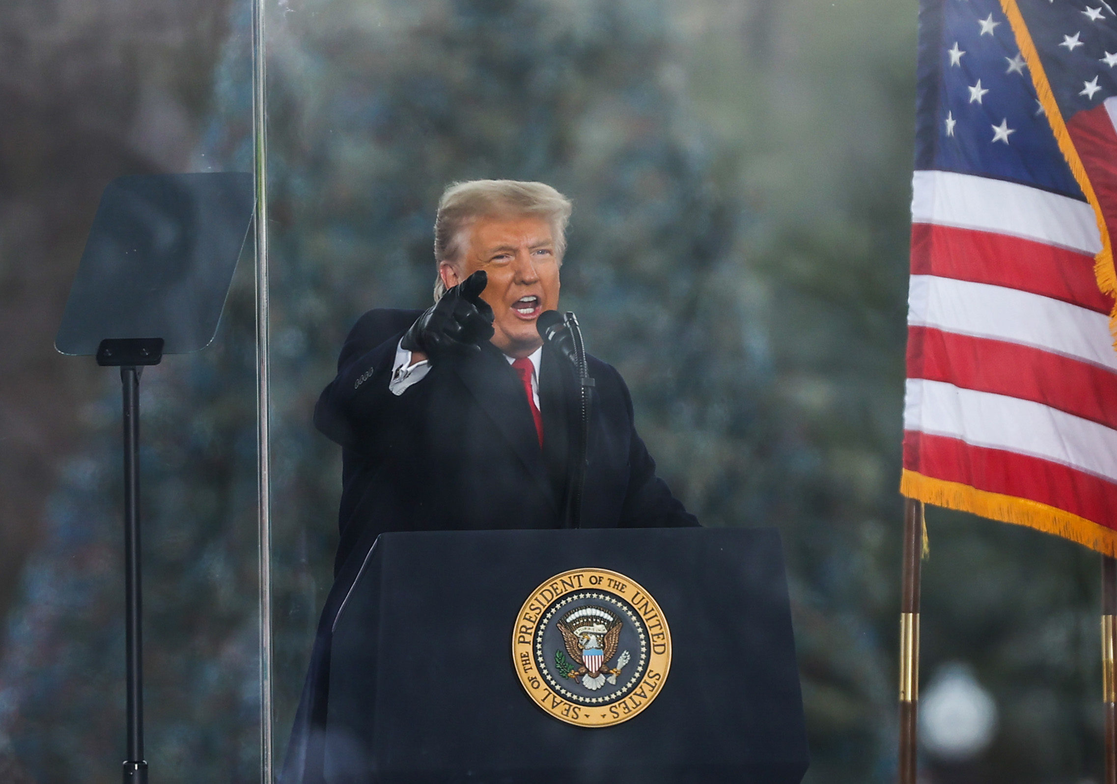 PHOTO: President Donald Trump speaks at the "Save America March" rally in Washington D.C., on Jan. 06, 2021.