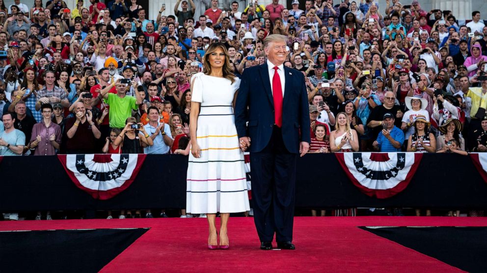 Despite pandemic, Trump promot...