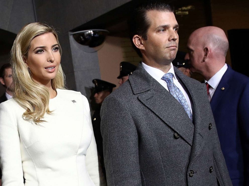 PHOTO: In this  Jan. 20, 2017 file photo Ivanka Trump and Donald Trump Jr., arrive for the 58th presidential inauguration in Washington, D.C.