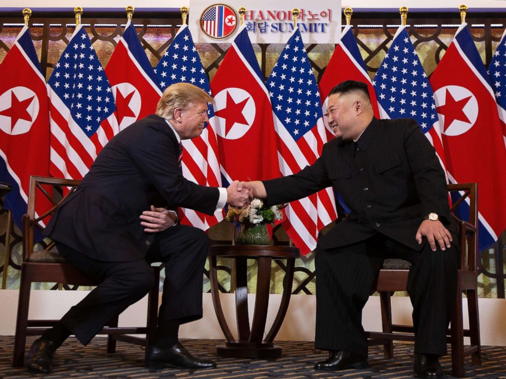 PHOTO: President Donald Trump meets North Korean leader Kim Jong Un, Feb. 27, 2019, in Hanoi, Vietnam.