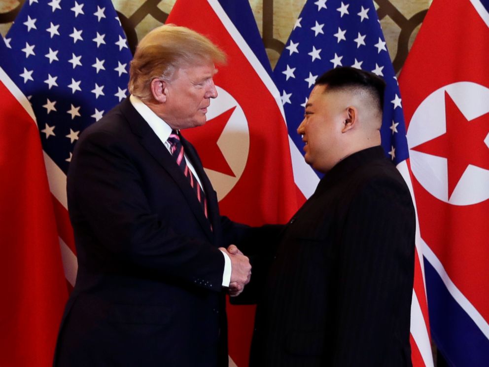 PHOTO: President Donald Trump meets North Korean leader Kim Jong Un, Feb. 27, 2019, in Hanoi.