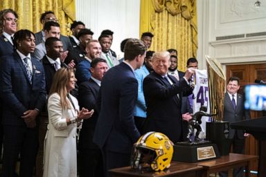Trump Hits Back At Senate Impeachment Trial During White House Ceremony Honoring Lsu Champs Abc News