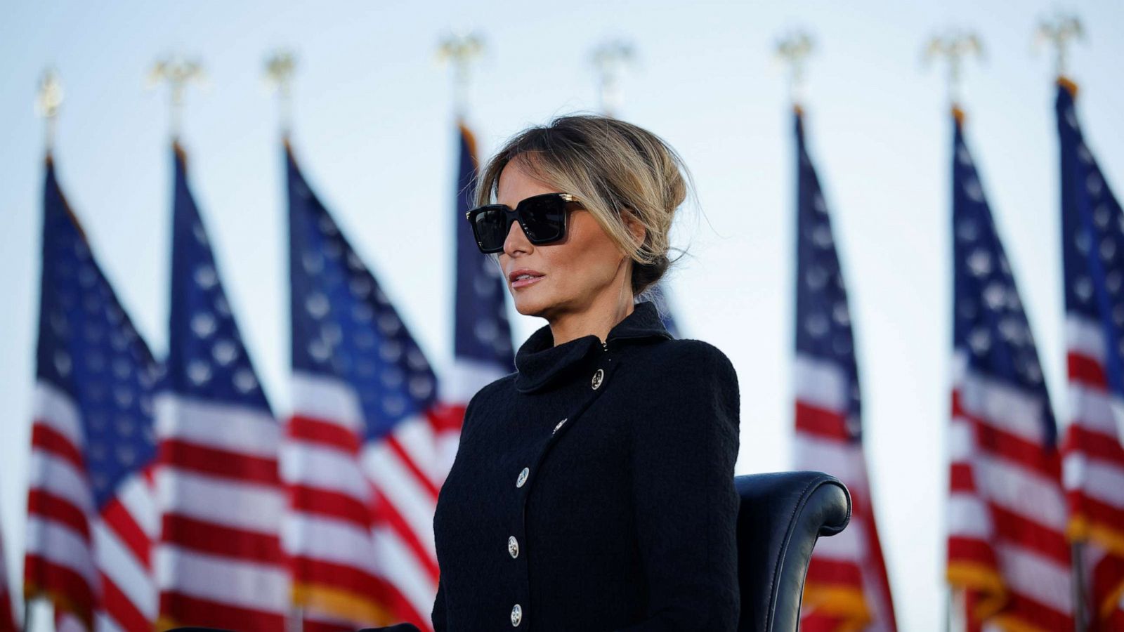 Melania Trump departs White House wearing luxury black dress and pumps -  Good Morning America