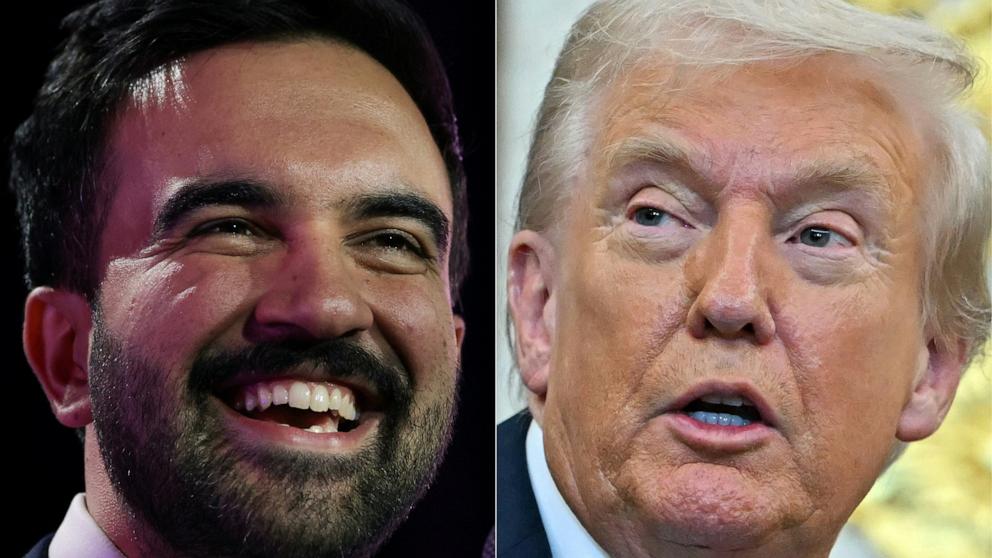 PHOTO: COMBO-US-POLITICS-TRUMP-MAMDANI