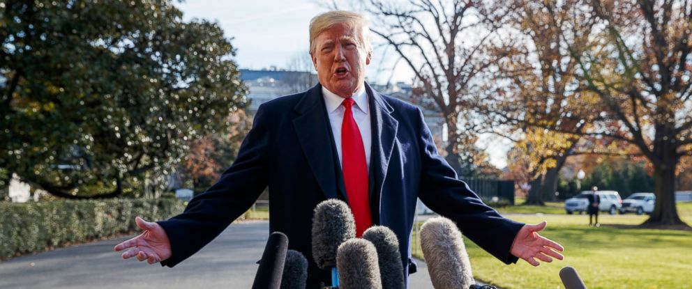 PHOTO: In this Dec. 7, 2018, file photo, President Donald Trump announces that he is nominating William Barr as his Attorney General, on the South Lawn of the White House, in Washington.