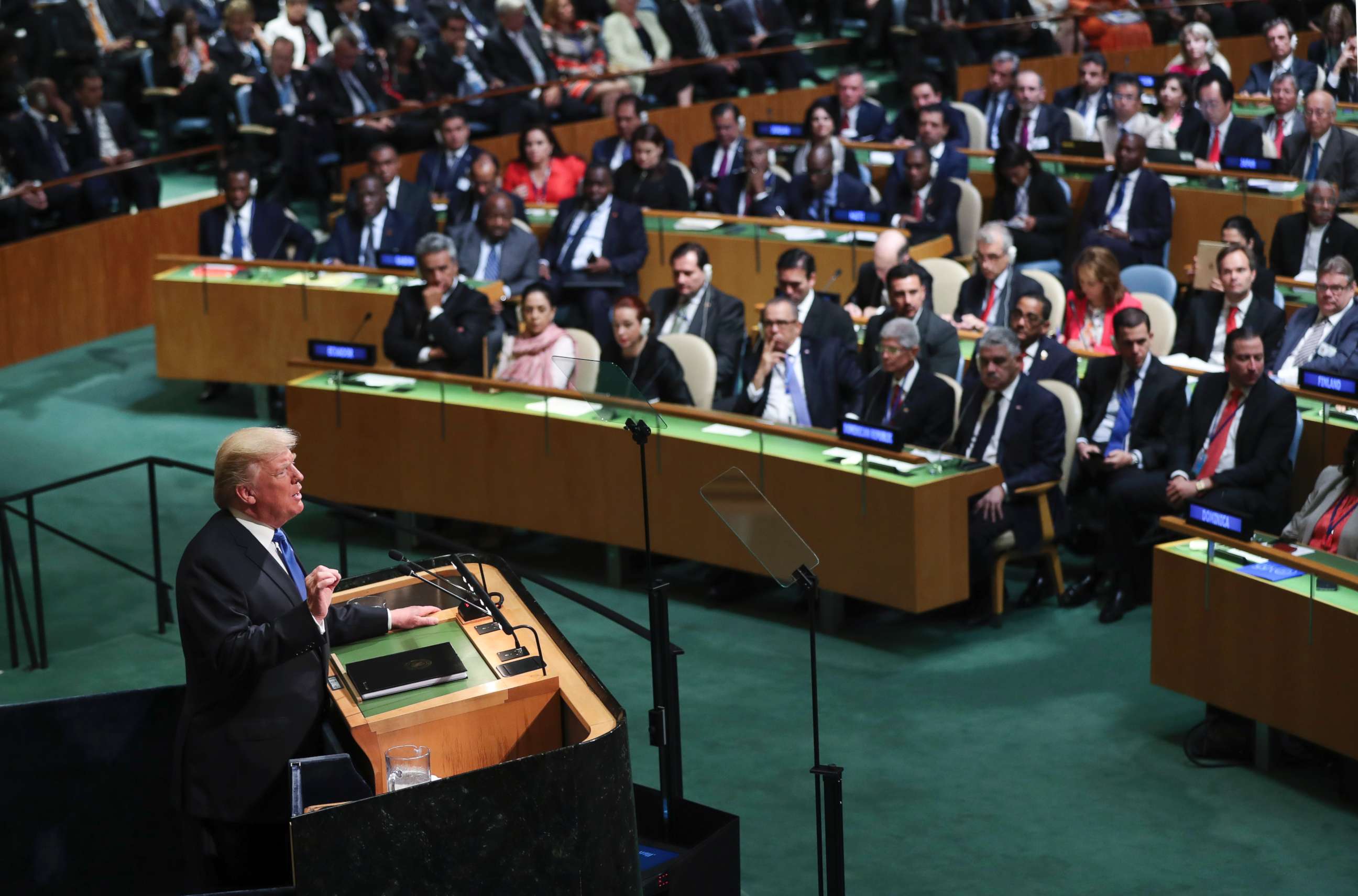 PHOTO: President Donald Trump speaks before the United Nations General Assembly,in New York,N.Y., Sept. 19, 2017. 