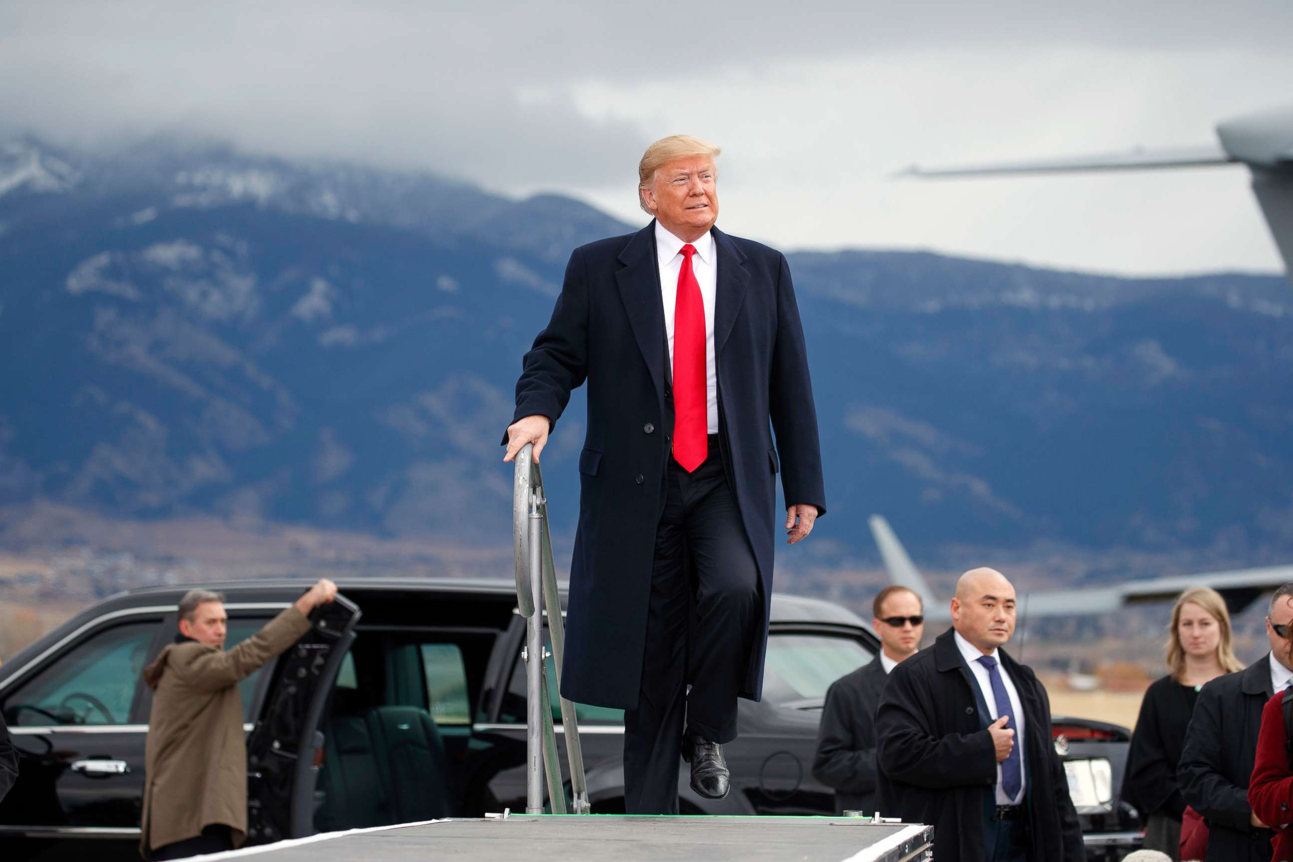PHOTO: President Donald Trump at a campaign rally at Bozeman Yellowstone International Airport, Nov. 3, 2018, in Belgrade, Mont.