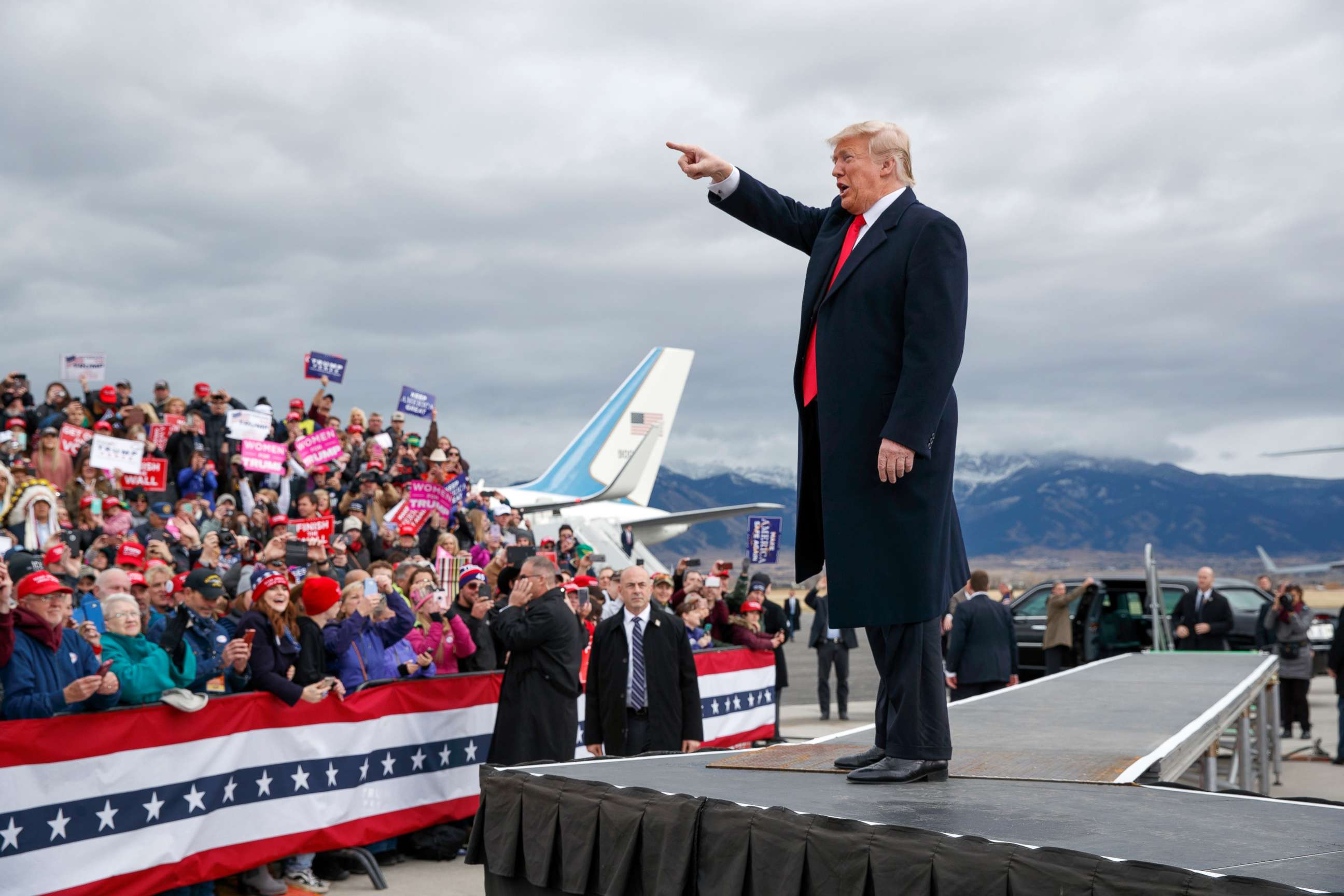 PHOTO: President Donald Trump at a campaign rally at Bozeman Yellowstone International Airport, Nov. 3, 2018, in Belgrade, Mont.