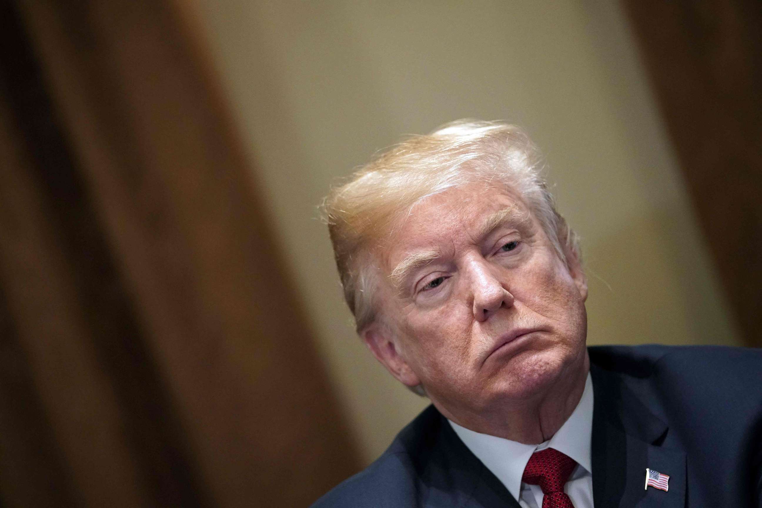 PHOTO: President Donald Trump holds a roundtable discussion with law enforcement officials and local community leaders on the threat of MS-13 at the White House, Feb. 6, 2018.