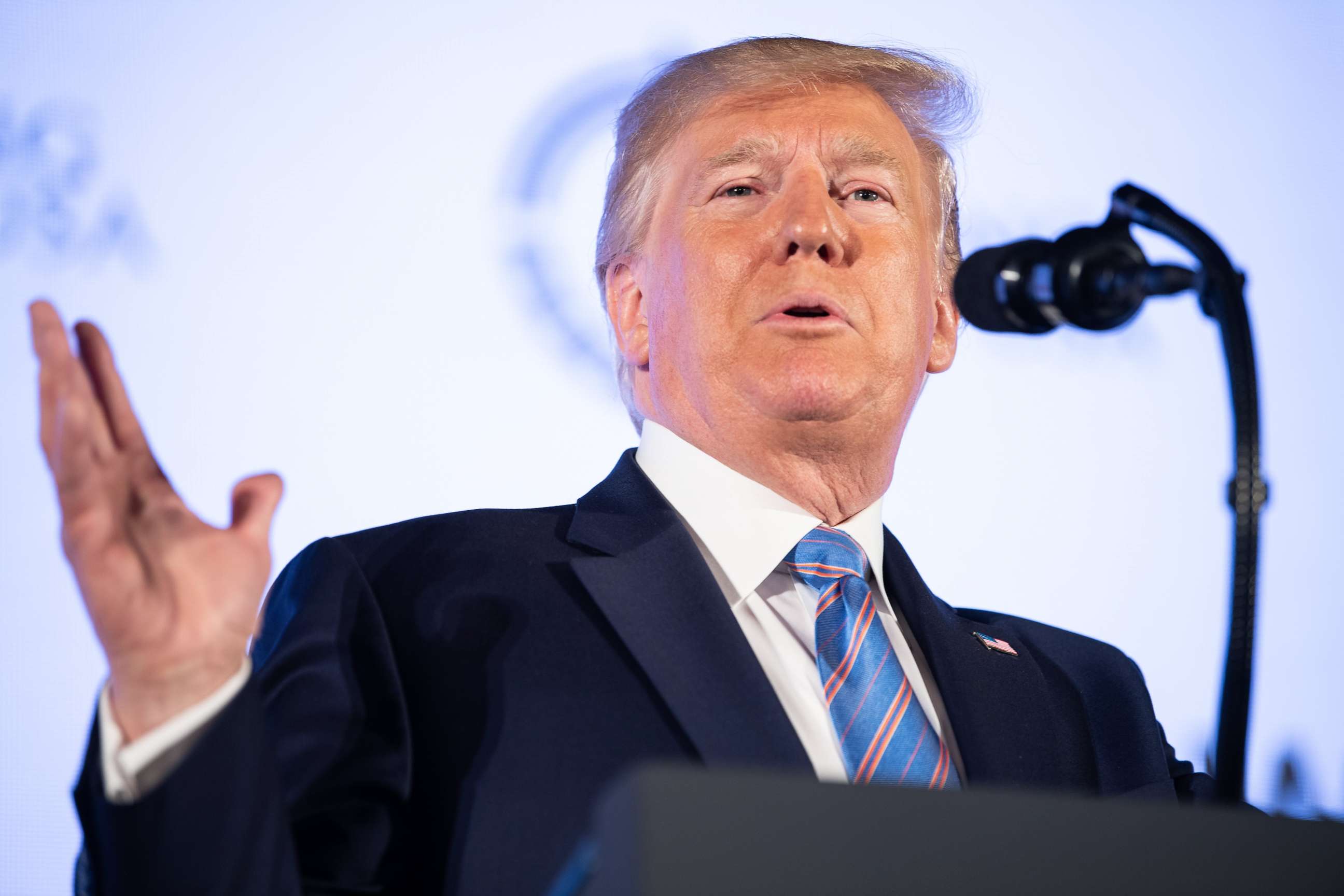 PHOTO: President Donald Trump addresses the Turning Point USAs Teen Student Action Summit 2019 in Washington, on July 23, 2019.