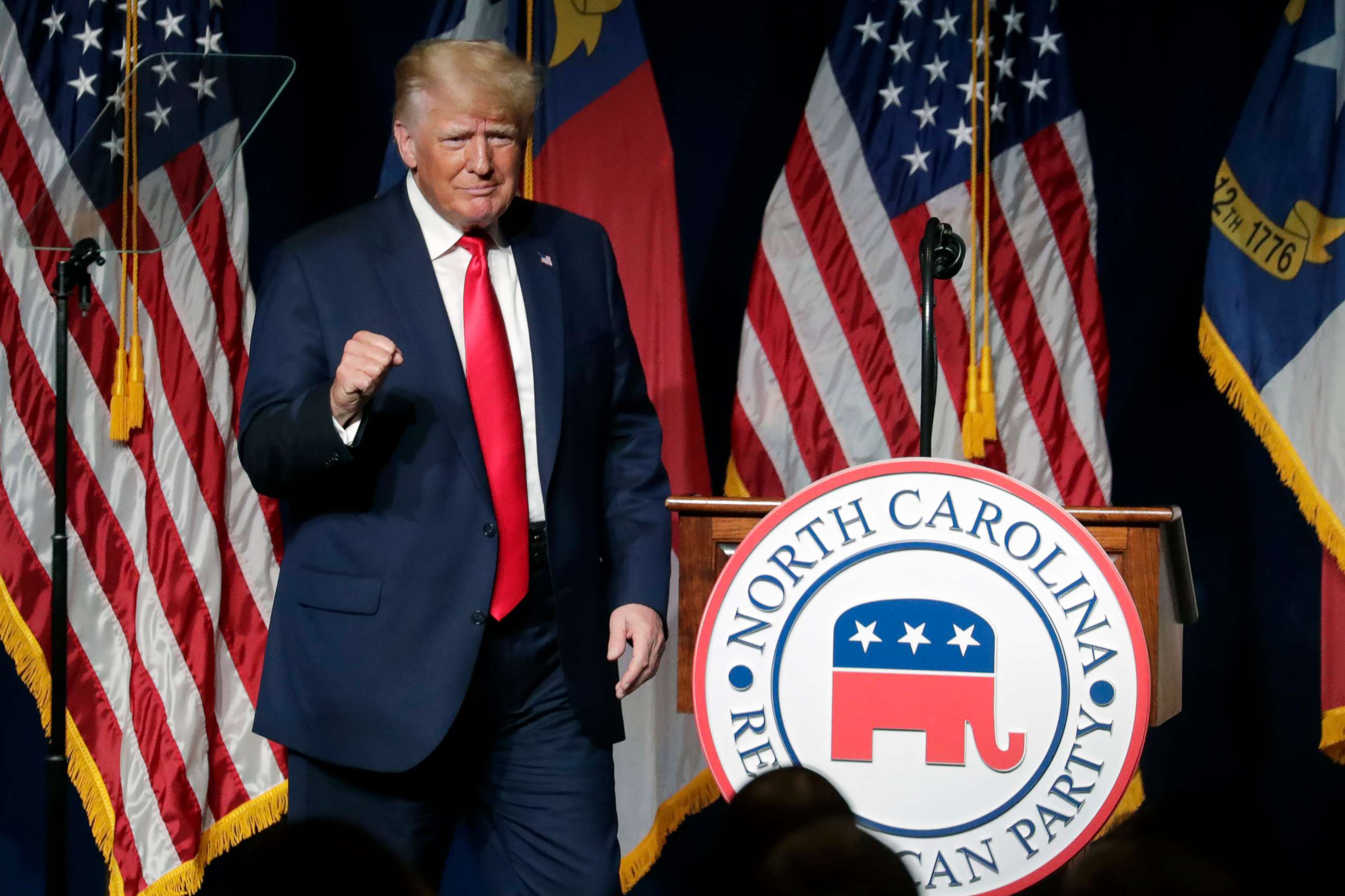 Donald Trump returns to stage with speech at North Carolina GOP