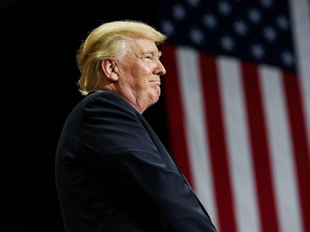 PHOTO: President Donald Trump addresses a rally at the Covelli Centre, July 25, 2017, in Youngstown, Ohio.