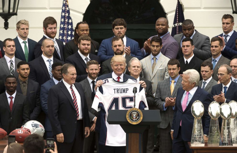 trump 45 jersey patriots