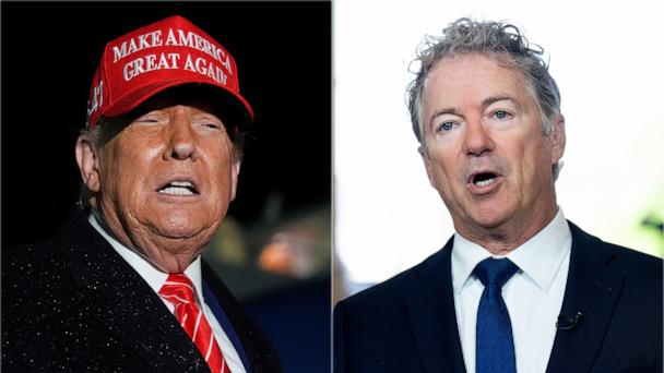 President Donald Trump speaks to reporters in the rain after arriving on Air Force One at Joint Base Andrews, Md., May 30, 2025. Sen. Rand Paul does a TV interview in the Russell Senate Office Building, June 3, 2025.