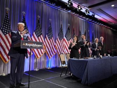 Trump gets warm welcome from House Republicans in 1st stop back in Washington