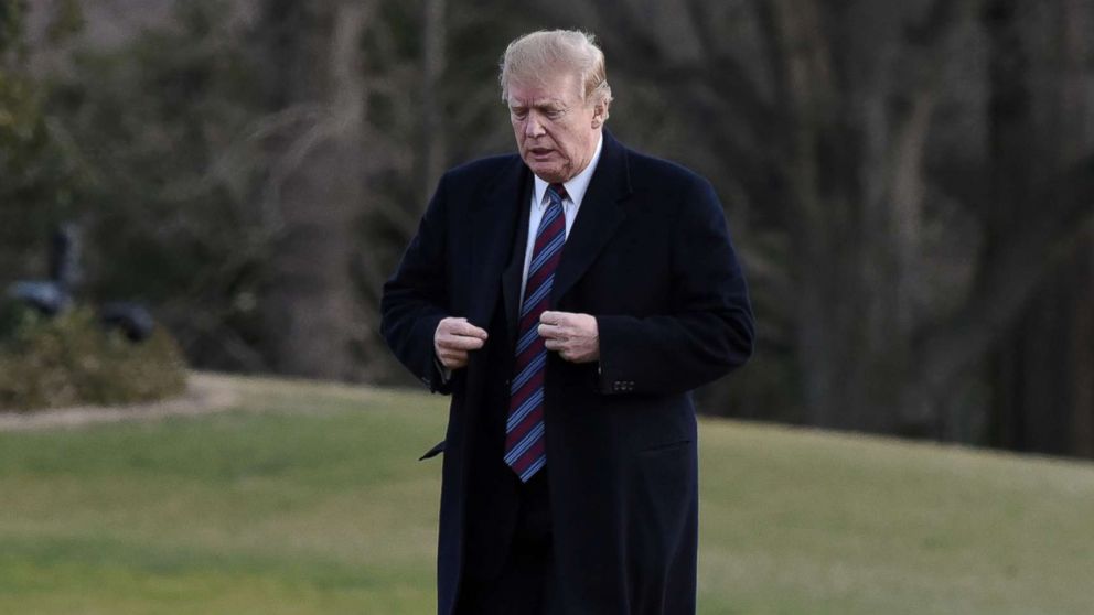 PHOTO: President Donald Trump returns to the White House, Feb. 8, 2019 in Washington, D.C. 