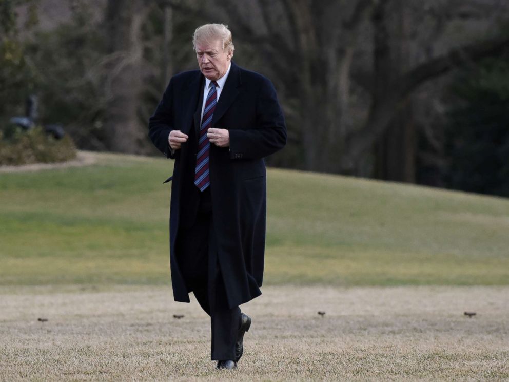 PHOTO: President Donald Trump returns to the White House, Feb. 8, 2019 in Washington, D.C.