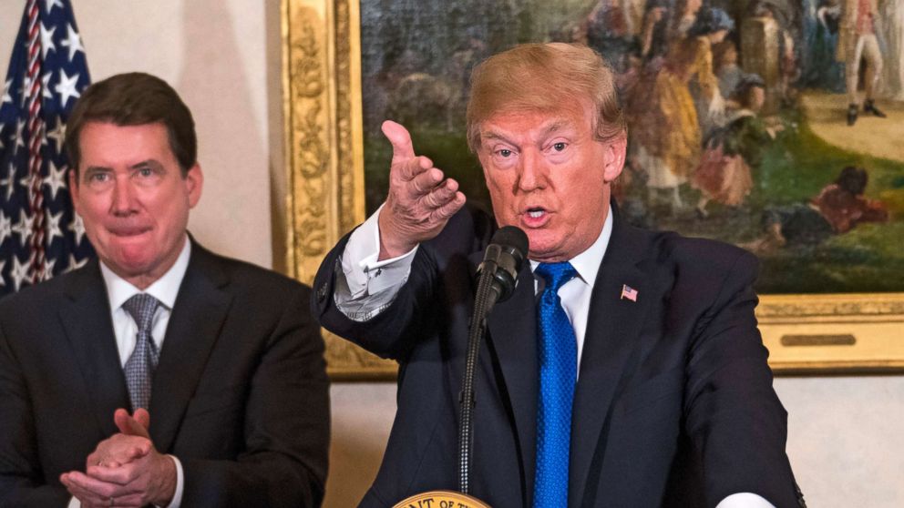 President Donald Trump speaks about the mass shooting at a church in Sutherland Springs, Texas, during a meeting with business leaders at the Ambassador's Residence in Tokyo, Nov. 6, 2017. 