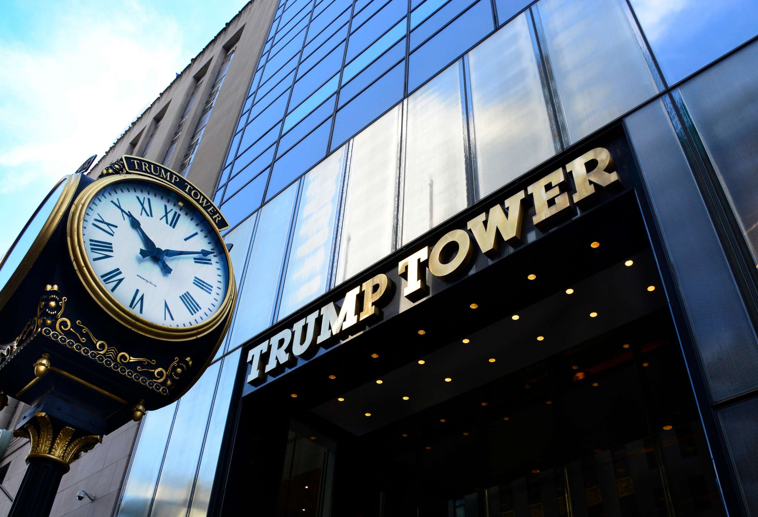 PHOTO: The entrance to Trump Tower on Fifth Avenue in New York City.