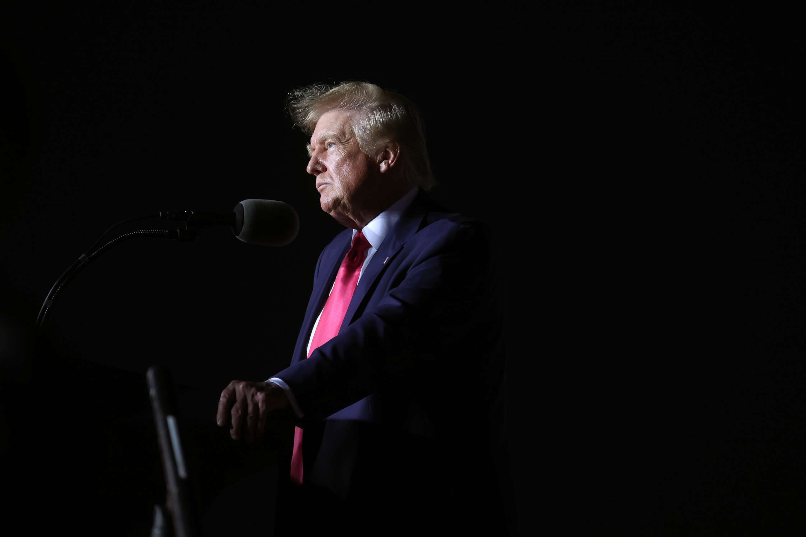 PHOTO: Former President Donald Trump speaks to supporters during a rally on Aug. 5, 2022, in Waukesha, Wis.