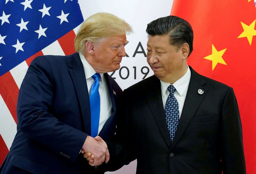 PHOTO: In this June 29, 2019, file photo, President Donald Trump meets with China's President Xi Jinping at the start of their bilateral meeting at the G20 leaders summit in Osaka, Japan.