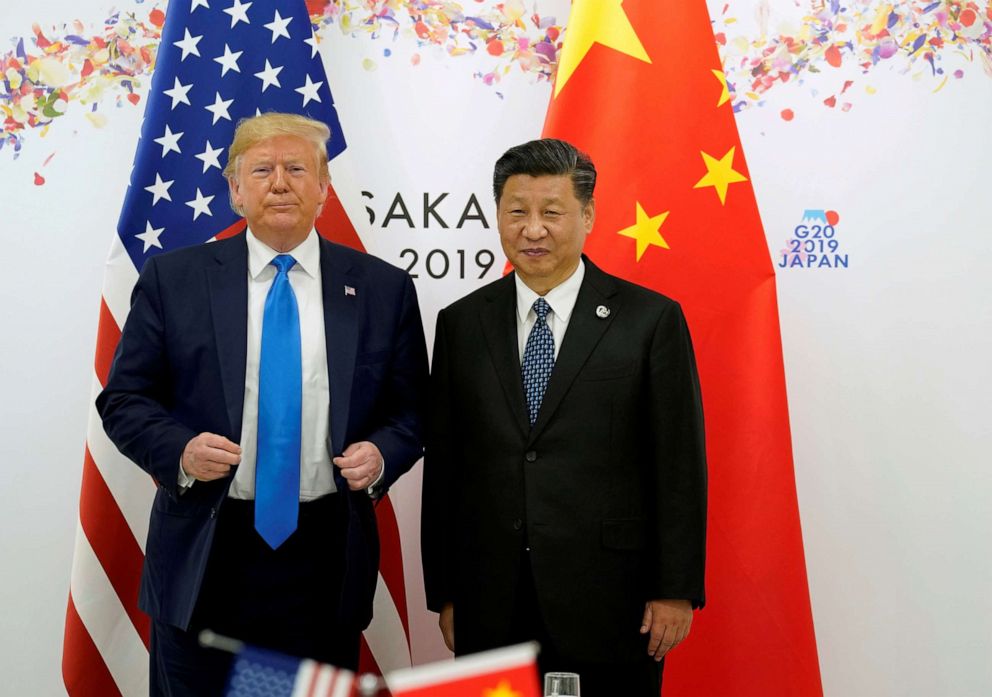 PHOTO: President Donald Trump and China's President Xi Jinping pose for a photo ahead of their bilateral meeting during the G20 leaders summit in Osaka, Japan, June 29, 2019.