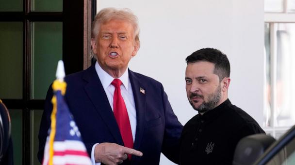 President Donald Trump welcomes Ukraine President Volodymyr Zelenskyy at the White House in Washington, Feb. 28, 2025.