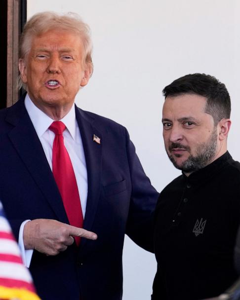 President Donald Trump welcomes Ukraine President Volodymyr Zelenskyy at the White House in Washington, Feb. 28, 2025.