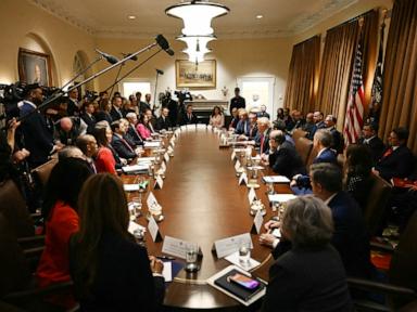 Trump holds 1st Cabinet meeting. Elon Musk is there, too