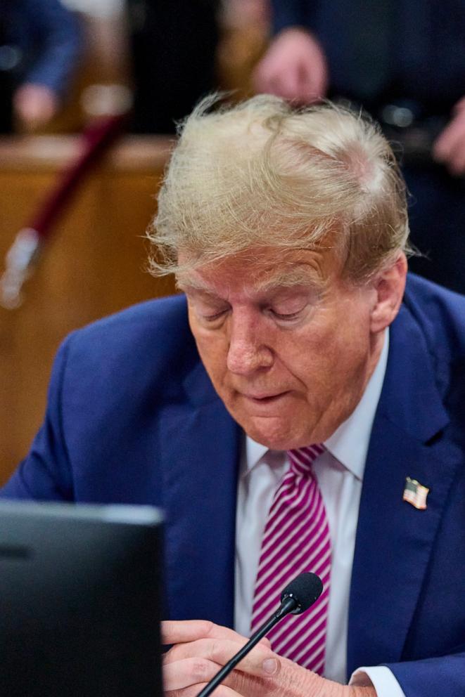 PHOTO: Former President Donald Trump appears at Manhattan criminal in New York, April 19, 2024.
