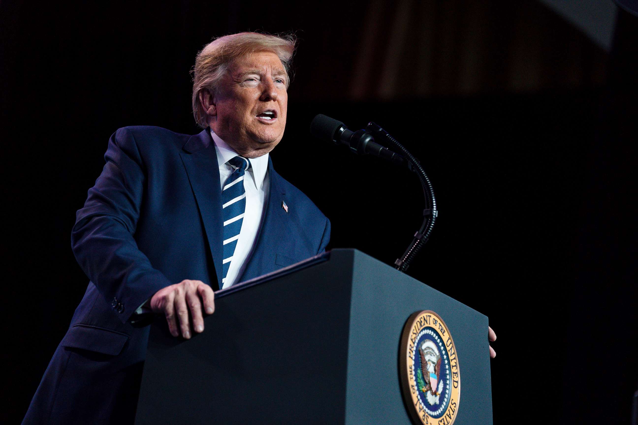 PHOTO: President Donald Trump speaks to the National Association of Counties Legislative Conference, March 3, 2020, in Washington, D.C.