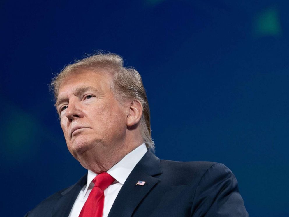 PHOTO: President Donald Trump speaks at the National Rifle Association (NRA) Annual Meeting at Lucas Oil Stadium in Indianapolis, Ind., April 26, 2019.