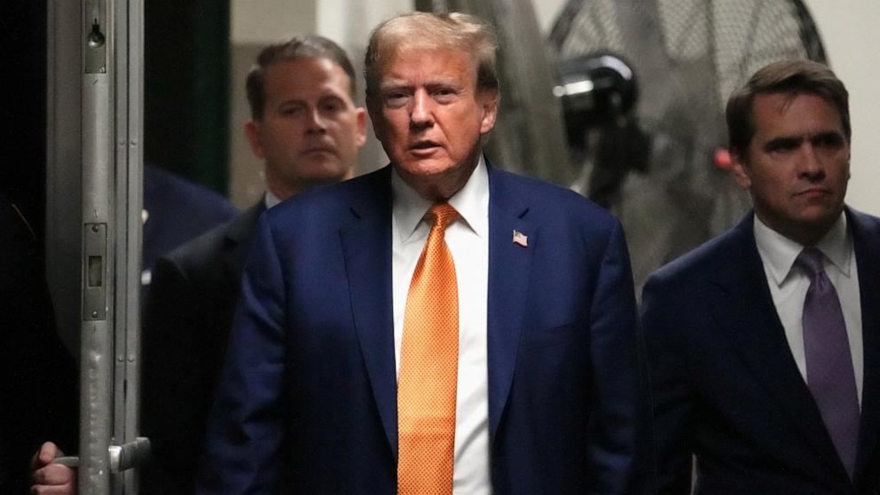 PHOTO: Republican presidential candidate and former President Donald Trump arrives for his trial in New York City, May 7, 2024.