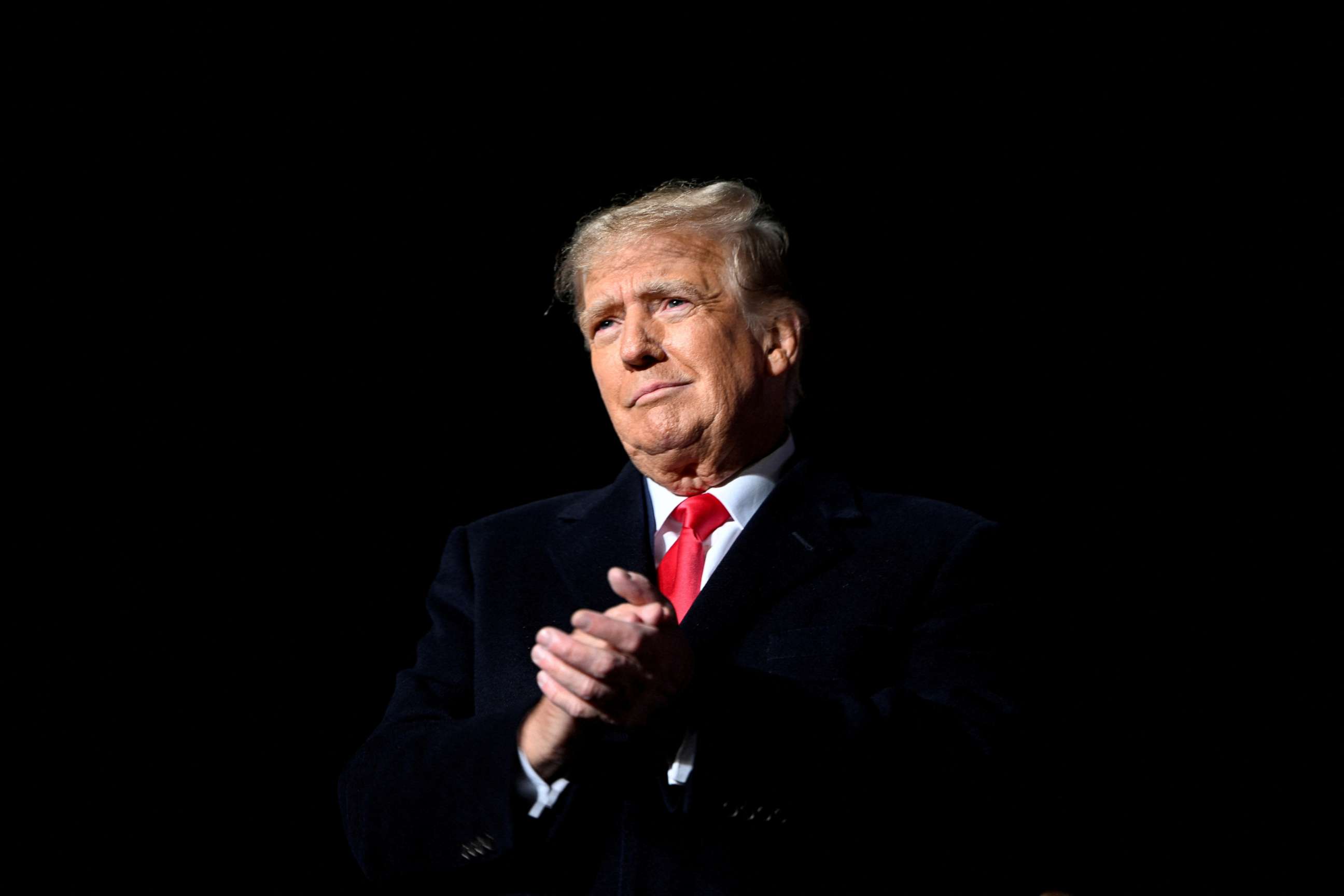 PHOTO: Former President Donald Trump attends a rally to support Republican candidates ahead of midterm elections, in Dayton, Ohio, Nov. 7, 2022.