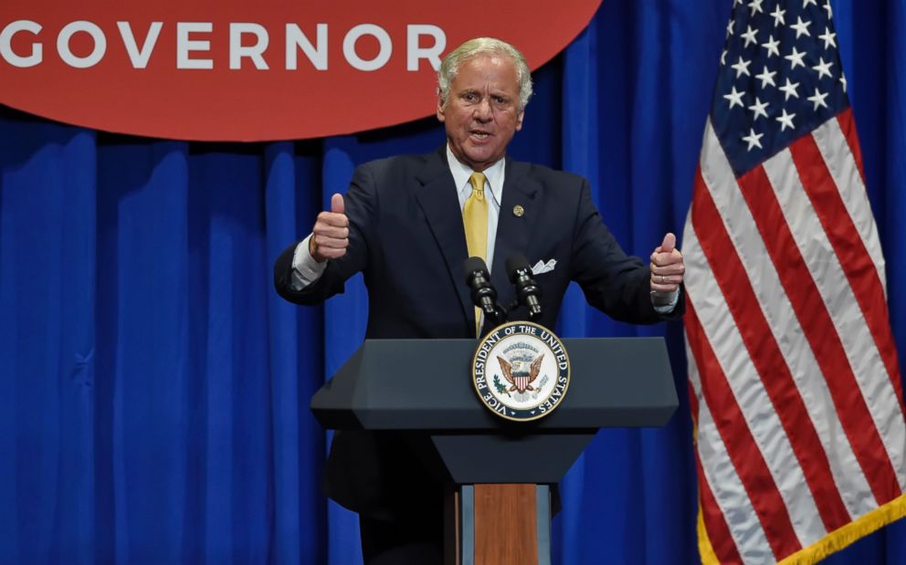 Gov. Henry McMaster speaks to the crowd in the William-Brice Kimbel Arena on the Coastal Carolina campus Saturday, June 23, 2018, in Conway, S.C.