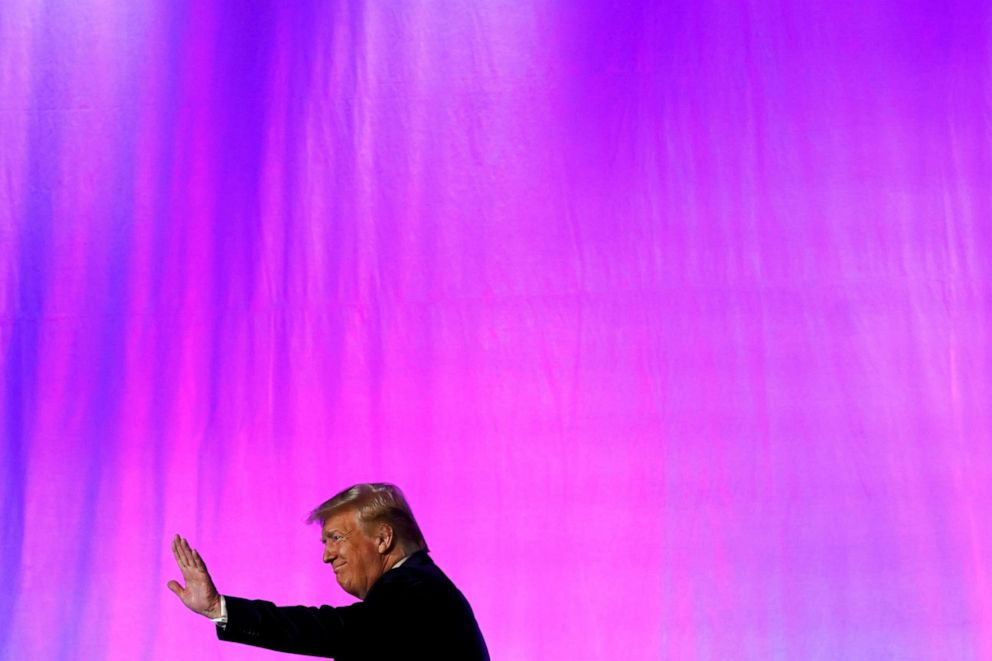 PHOTO: President Donald Trump addresses conservative activists at the Family Research Council's annual gala in Washington, Oct. 12, 2019.