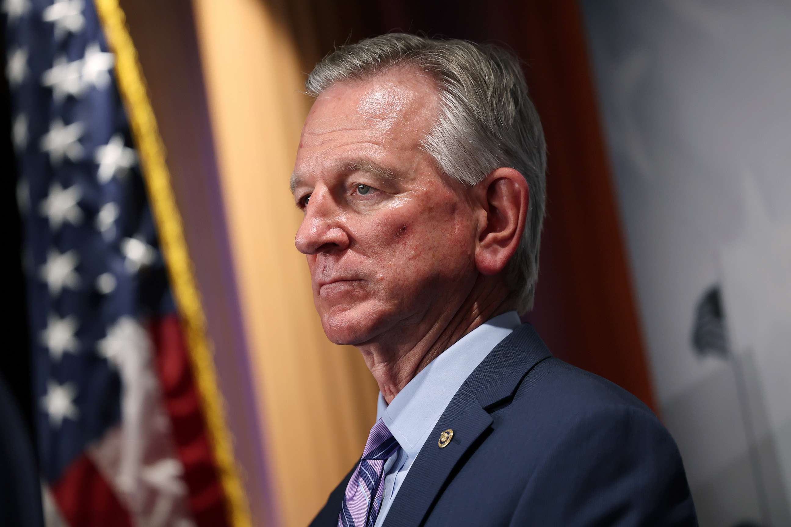 PHOTO: Sen. Tommy Tuberville speaks at a press conference at the U.S. Capitol on June 14, 2023 in Washington, D.C.