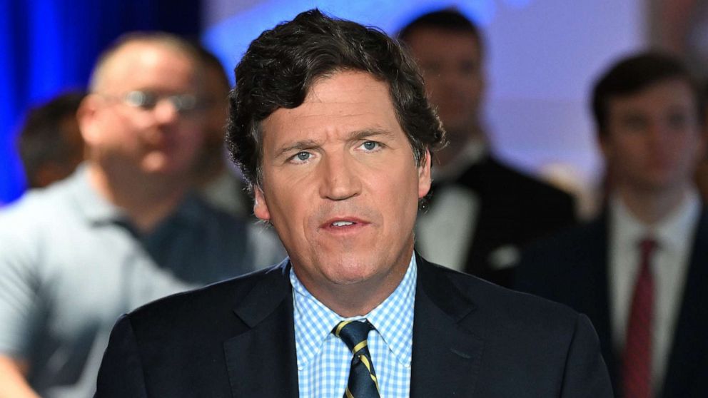 PHOTO: Tucker Carlson speaks during 2022 FOX Nation Patriot Awards at Hard Rock Live at Seminole Hard Rock Hotel & Casino Hollywood, Nov. 17, 2022, in Hollywood, Fla.