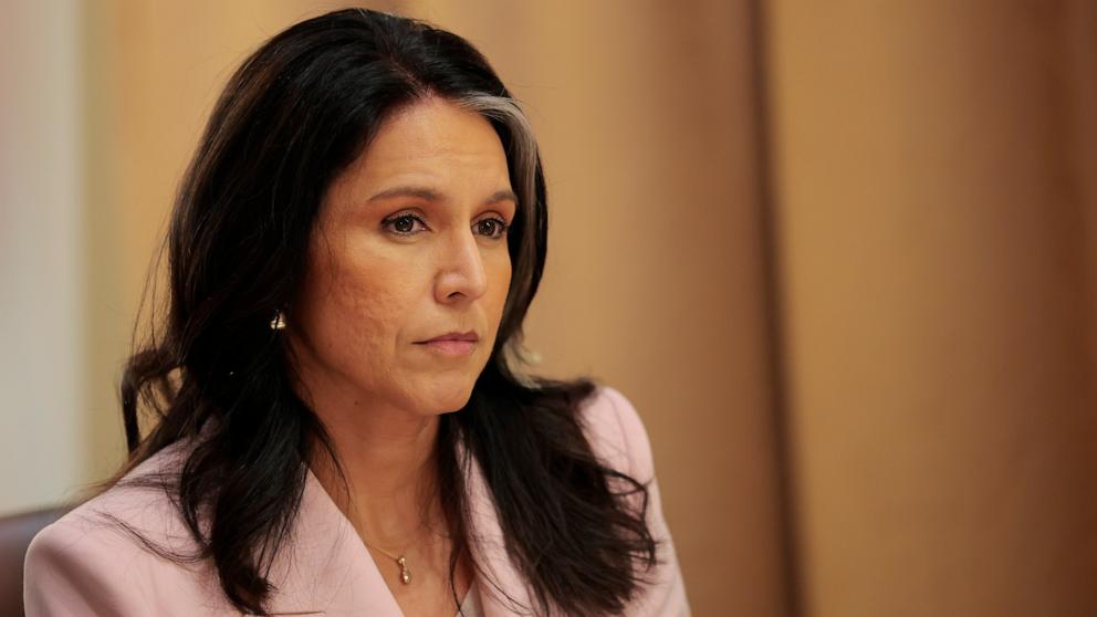 PHOTO: Director of National Intelligence Tulsi Gabbard attends a Cabinet meeting at the White House, April 10, 2025, in Washington, D.C.
