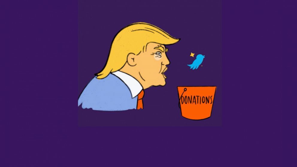 PHOTO: An animated picture of President Donald Trump distributed by the organization "Defeat by Tweet."