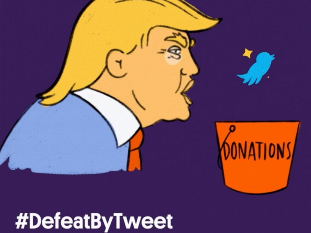 PHOTO: An animated picture of President Donald Trump distributed by the organization "Defeat by Tweet."