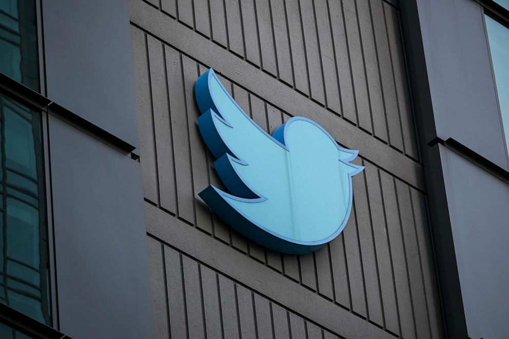 PHOTO: A view of Twitter's logo at Twitter Headquarters in San Francisco, Feb. 8, 2023.