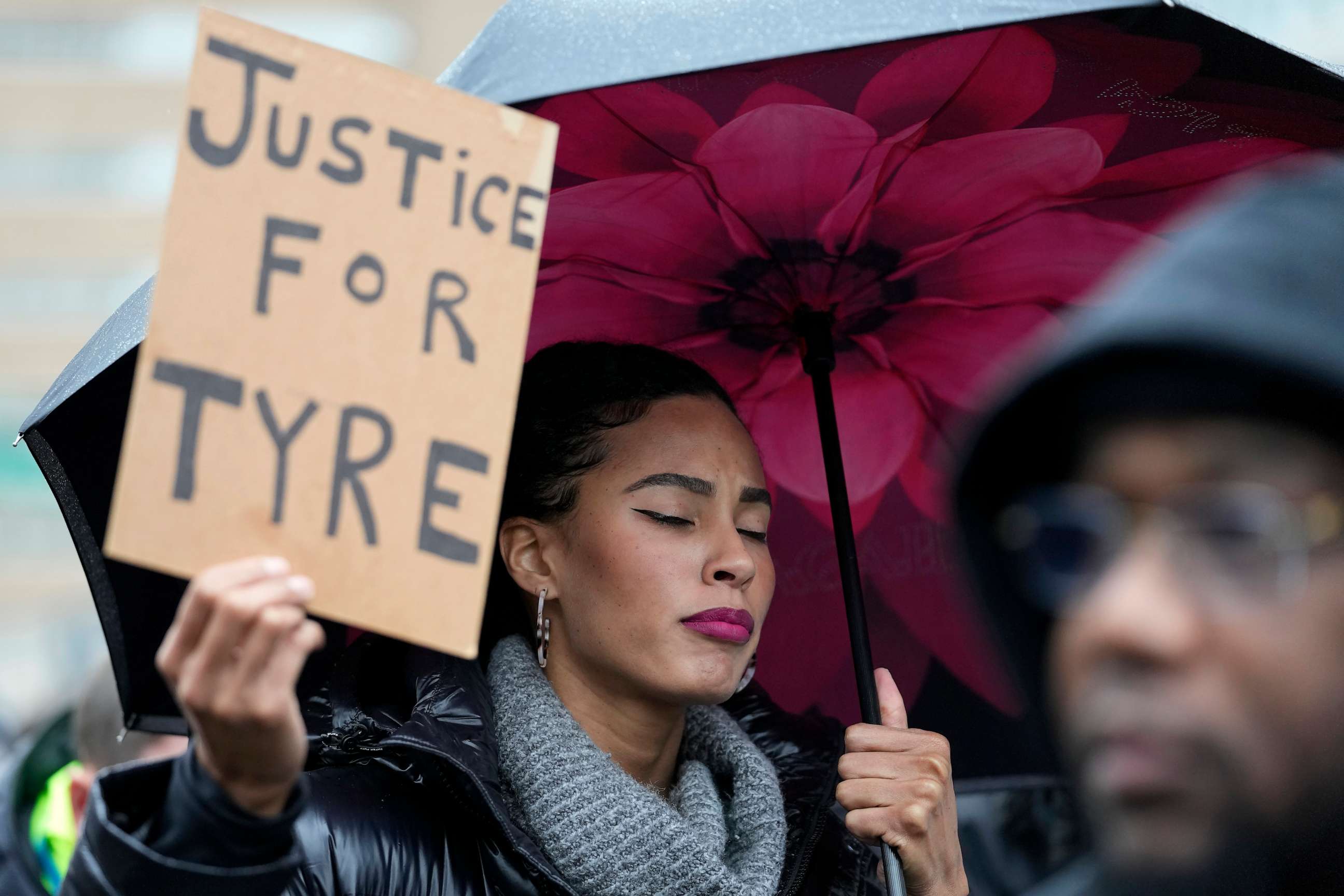 PHOTO: Protesters march, Jan. 28, 2023, in Memphis, Tenn., over the death of Tyre Nichols, who died after being beaten by Memphis police.