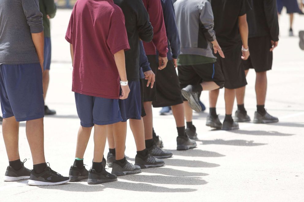 PHOTO: Occupants at Casa Padre, an immigrant shelter for unaccompanied minors, in Brownsville, Texas are seen in this photo provided by the U.S. Department of Health and Human Services, June 14, 2018.