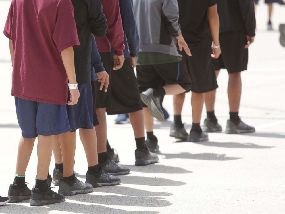 PHOTO: Occupants at Casa Padre, an immigrant shelter for unaccompanied minors, in Brownsville, Texas are seen in this photo provided by the U.S. Department of Health and Human Services, June 14, 2018.