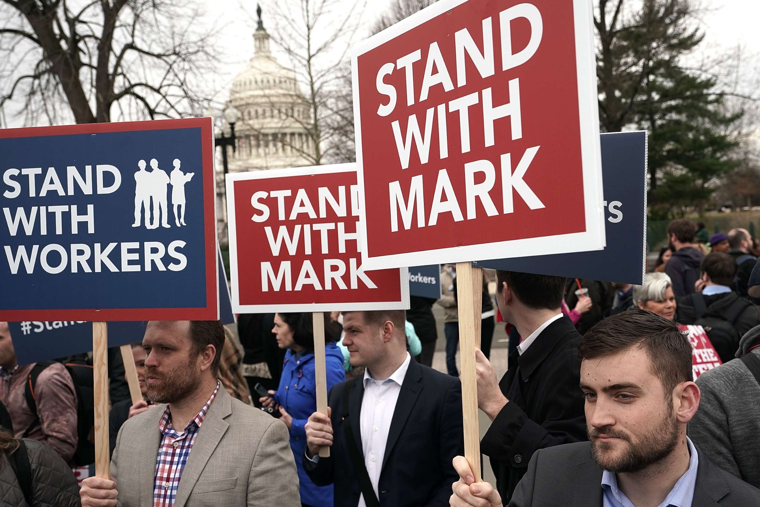 PHOTO: Activists rally in front of the U.S. Supreme Court, Feb. 26, 2018, in Washington, D.C.