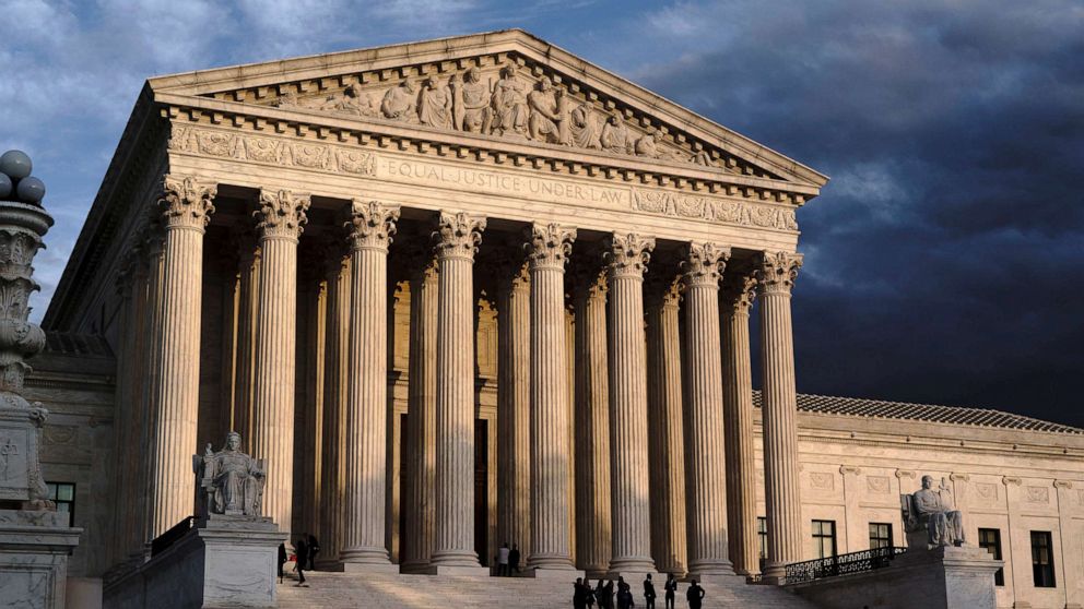 PHOTO: The Supreme Court is seen at dusk in Washington, Oct. 22, 2021.