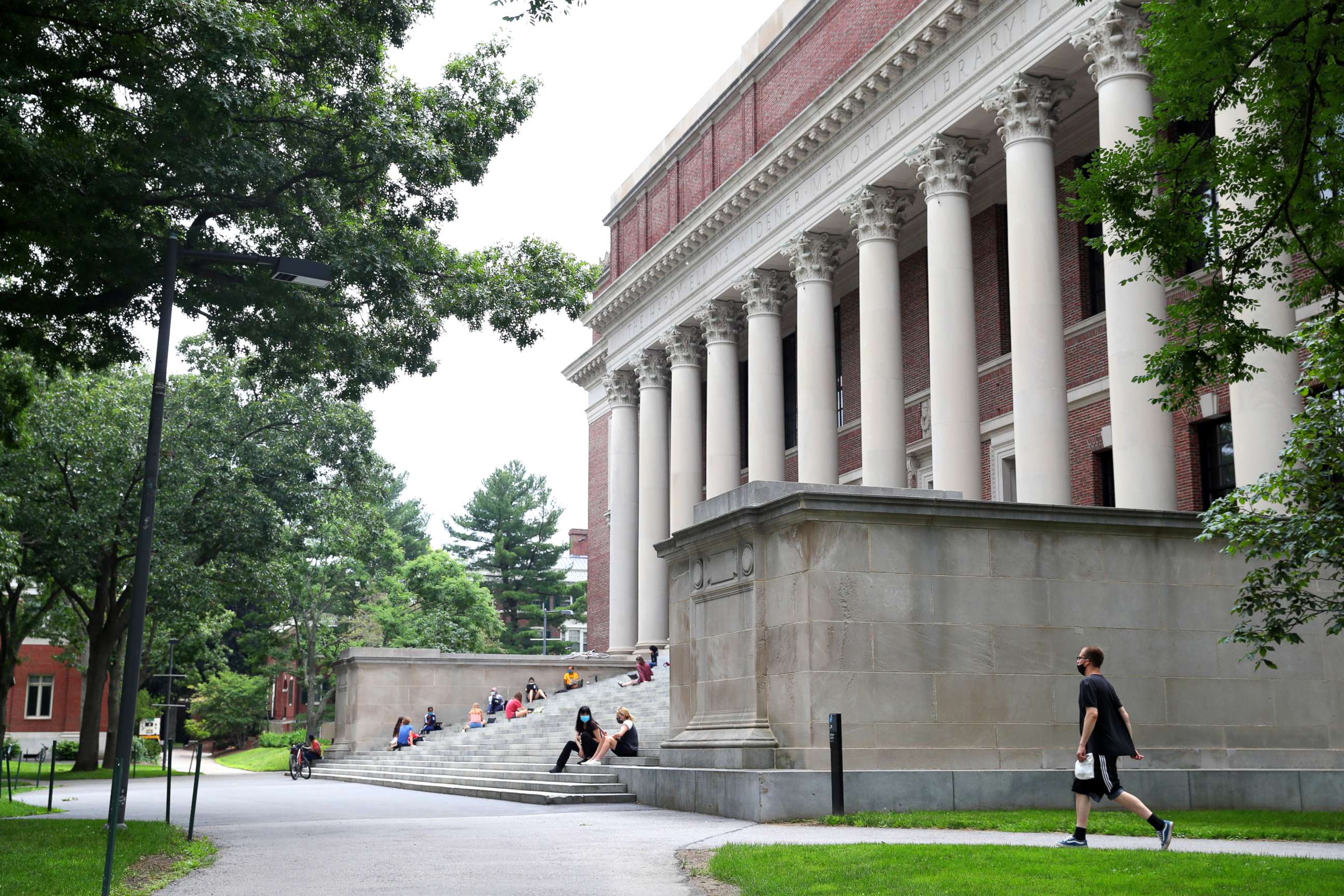 PHOTO: A view of Harvard Yard on the campus of Harvard University on July 08, 2020 in Cambridge, Massachusetts.