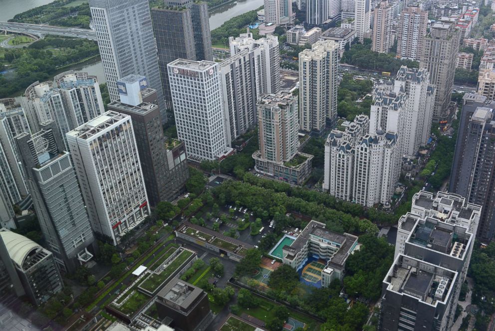 PHOTO: An aerial view of the U.S. Consulate General in Guangzhou at the Zhujiang New Town, the city's central business district, in Guangzhou in south China's Guangdong province, June 7, 2018.