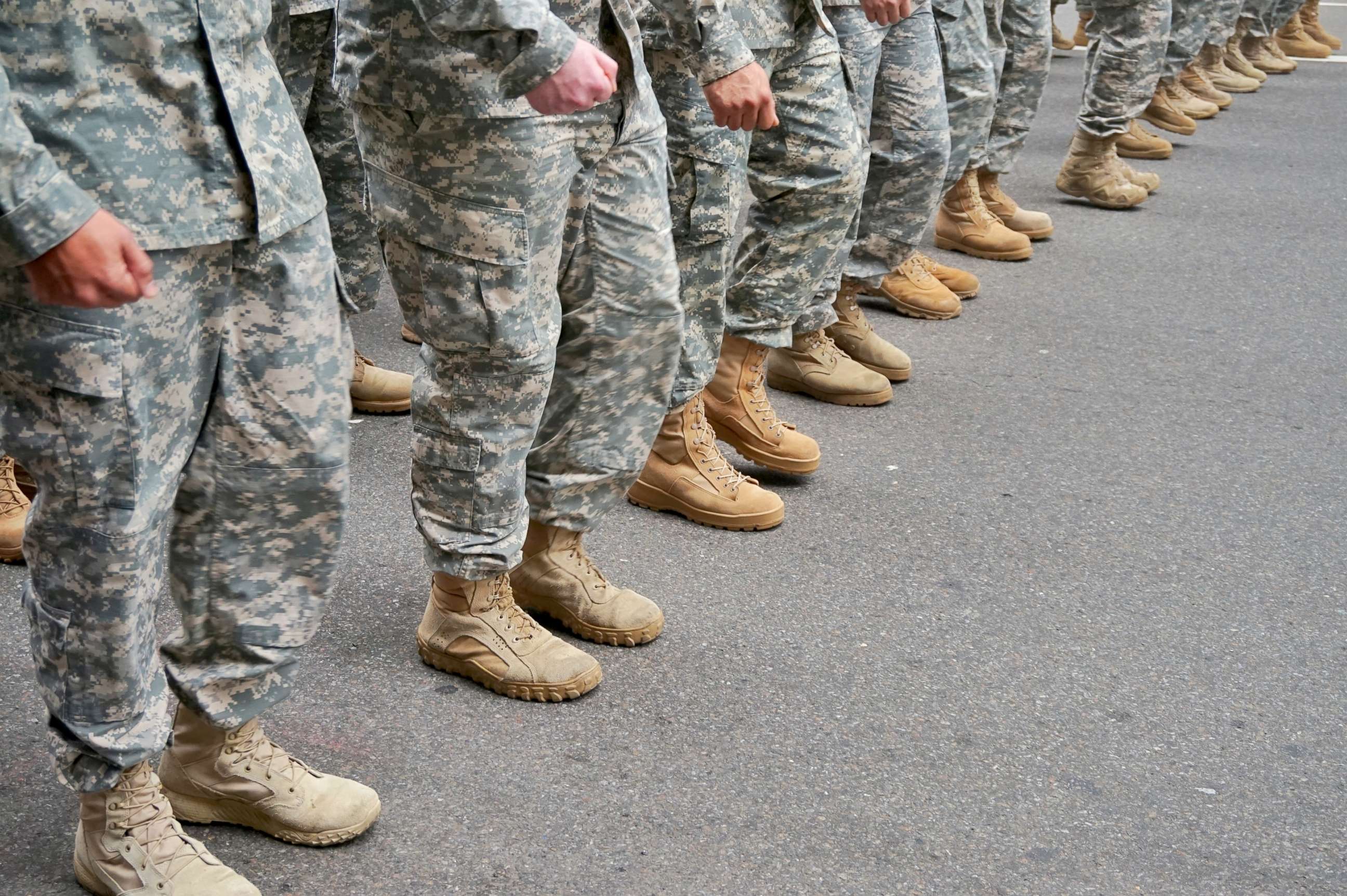 PHOTO: U.S. military troops in formation.